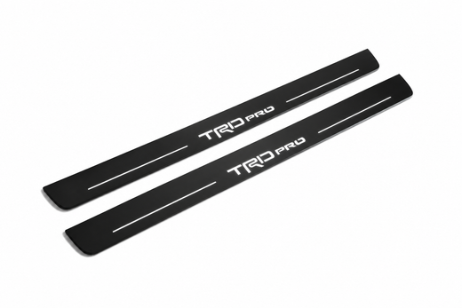 Toyota Tundra IV XK80 2022–2026 — Matte PRO LED Door Sills — TRD Pro Logo
