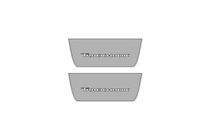 Illuminated LED Door Sill Tread Plates Jeep Grand Cherokee V 2021+ With Trackhawk Logo Jeep Led Door Sills opdesign