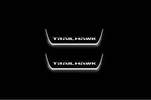 Jeep Cherokee KL 2014+ Stainless Steel LED Door Sills – TrailHawk Logo