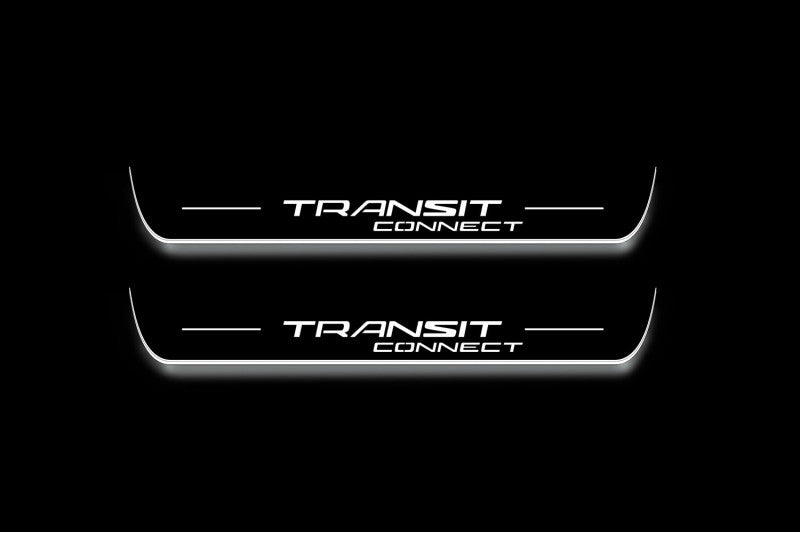 Ford Tourneo Connect II 2013-2021 LED Door Sills Illuminated Scuff Transit Connect Logo Stainless Steel Entry Guards