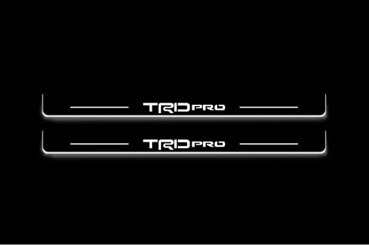 Toyota Tacoma N400 2024–Present — Stainless Steel LED Door Sills — TRD pro Logo