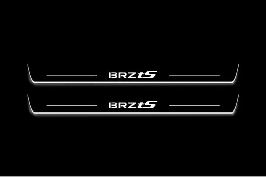 Subaru BRZ Coupe ZD8 2021–Present — Stainless Steel LED Door Sills — BRZ tS Logo