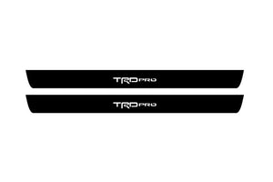Toyota Tundra III 2014-2021 Illuminated Matte Sill Plates with logo TRDpro Toyota Led Door Sills PRO opdesign