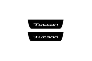 Hyundai Tucson IV 2020+ Illuminated Matte Sill Plates with logo Tucson Hyundai Led Door Sills PRO opdesign