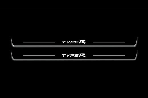 Honda Civic 3D 2006+ Stainless Steel LED Door Sills – TypeR Logo