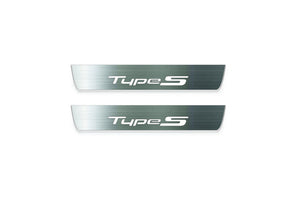 Acura MDX IV 2021+ LED door sill plates stainless steel with Type S logo