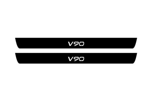 Volvo V90 II 2016+ Matte PRO LED Door Sills – V90 Logo
