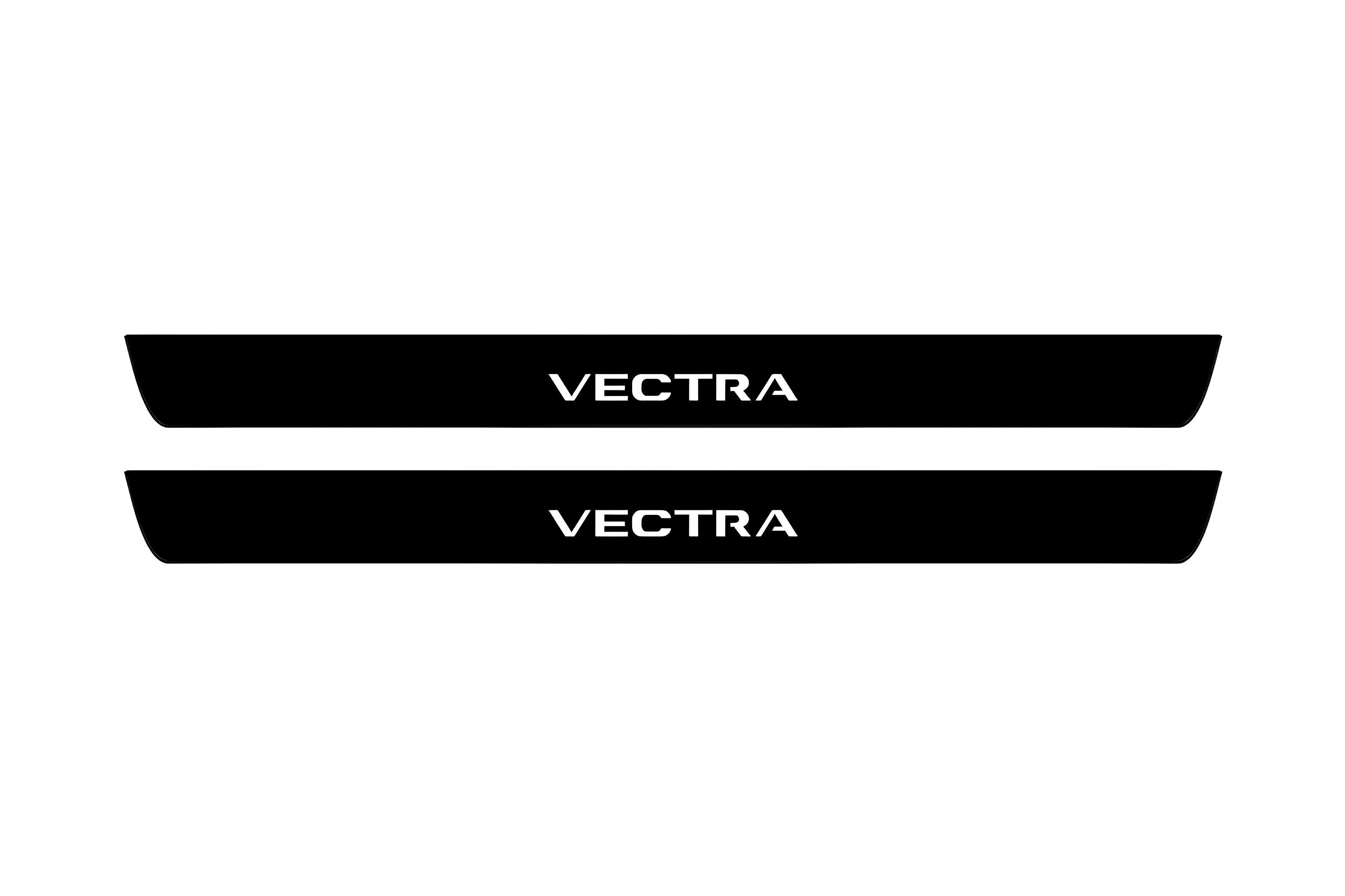 Opel Vectra C 2002-2008 Illuminated Matte Sill Plates with logo Vectra Opel Led Door Sills PRO opdesign