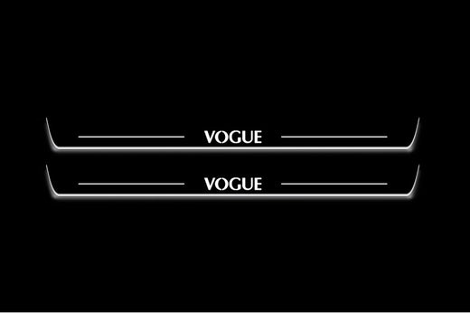 Land Rover Range Rover L405 2012–2021 — Stainless Steel LED Door Sills — VOGUE Logo