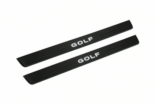 Volkswagen Golf Mk8 CD1 2020–Present — Matte PRO LED Door Sills — Golf Logo