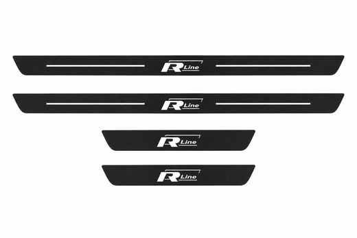Volkswagen Tiguan 5N 2007–2016 — Matte PRO LED Door Sills — R-Line Logo