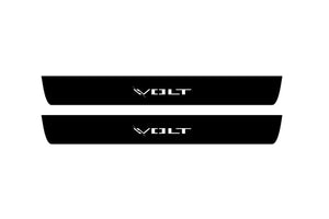 Chevrolet Volt II 2016-2019 Illuminated Matte Sill Plates with logo Volt Chevrolet Led Door Sills PRO opdesign
