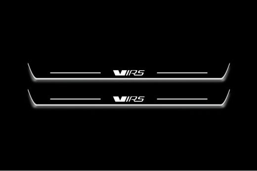 Škoda Octavia Combi NX5 2020–Present — Stainless Steel LED Door Sills — VRS Logo