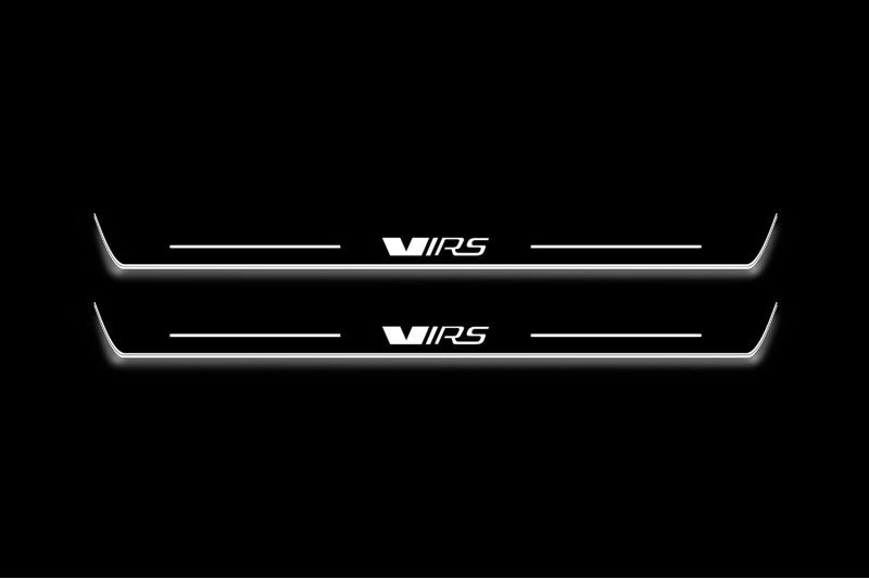 Skoda Octavia (A8) IV 2020+ Stainless Steel LED Door Sills – VRS Logo