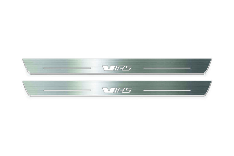 Skoda Octavia (A8) IV 2020+ Stainless Steel LED Door Sills – VRS Logo