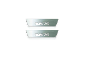 Skoda Octavia (A7) III 2013+ Stainless Steel LED Door Sills – VRS Logo