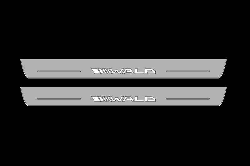 Mercedes S-Class W222 2013-2020 LED Door Sills Illuminated Scuff Wald Logo Stainless Steel Entry Guards Door Sills opdesign