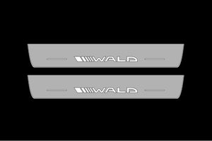 Mercedes E W213 2016-2023 LED Door Sills Illuminated Scuff Wald Logo Stainless Steel Entry Guards Door Sills opdesign