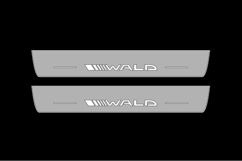 Mercedes E W213 2016-2023 LED Door Sills Illuminated Scuff Wald Logo Stainless Steel Entry Guards Door Sills opdesign