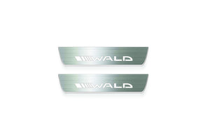 Mercedes-Benz E W211 2002+ Stainless Steel LED Door Sills – Wald Logo