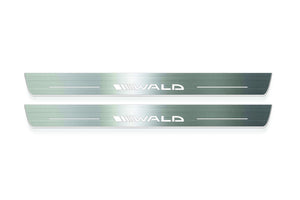Mercedes-Benz E W212 2009+ Stainless Steel LED Door Sills – Wald Logo