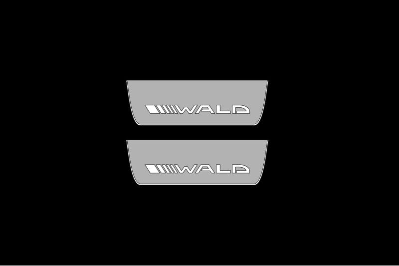 Mercedes E W213 2016-2023 LED Door Sills Illuminated Scuff Wald Logo Stainless Steel Entry Guards Door Sills opdesign