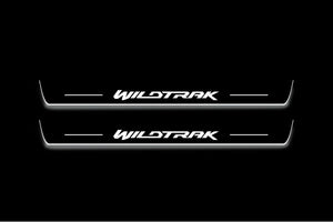 stainless steel LED door sill plates for Ford Ranger IV 2018+ with Raptor logo