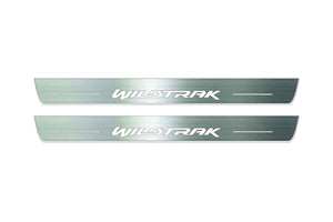 LED door sill plates Ford Ranger IV 2018+ stainless steel with Raptor logo