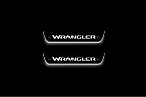 Jeep Wrangler JL 2018+ Stainless Steel LED Door Sills – Wrangler Logo