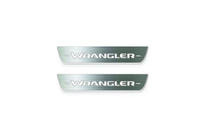 Jeep Wrangler JL 2018+ Stainless Steel LED Door Sills – Wrangler Logo