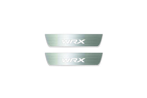 WRX STI V 2016+ LED Door Sills Illuminated Scuff WRX Logo Stainless Steel Entry Guards