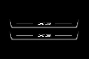 BMW X3 G01 2017-2024 LED Door Sills Illuminated Scuff X3 Logo Stainless Steel Entry Guards Door Sills Decoin