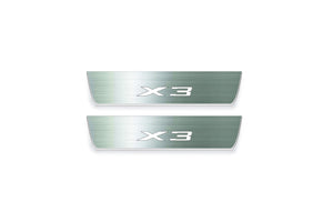 BMW X3 G01 2017-2024 LED Door Sills Illuminated Scuff X3 Logo Stainless Steel Entry Guards Door Sills Decoin
