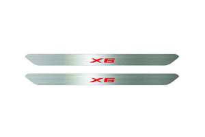 BMW X6 G06 2019+ LED Door Sills Illuminated Stainless Steel Entry Guards with OEM X6 Logo