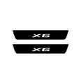 BMW X6 E71 2008-2015 Illuminated Matte Sill Plates with logo X6 BMW Led Door Sills PRO opdesign