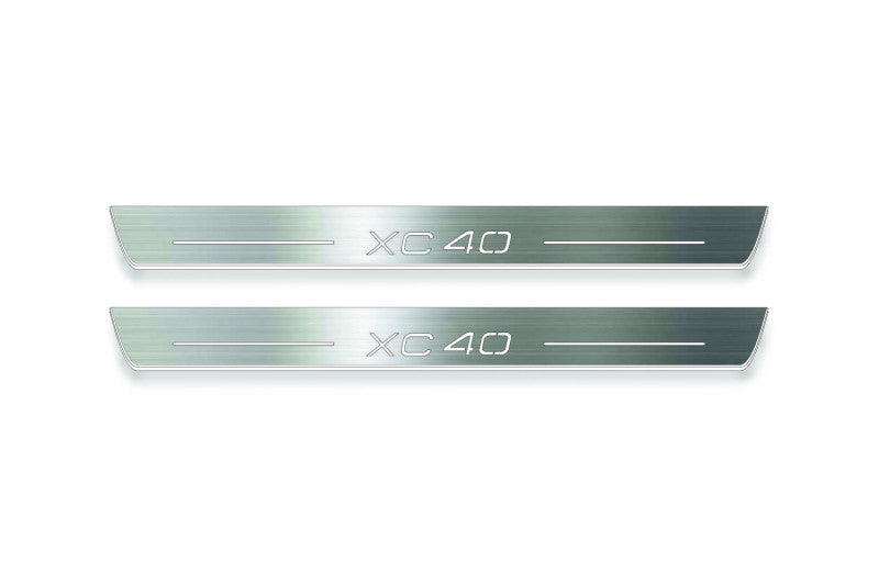 Volvo XC40 2017+ Stainless Steel LED Door Sills – XC40 Logo