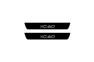 Volvo XC60 II 2017+ Illuminated Matte Sill Plates with logo XC60 Volvo Led Door Sills PRO opdesign