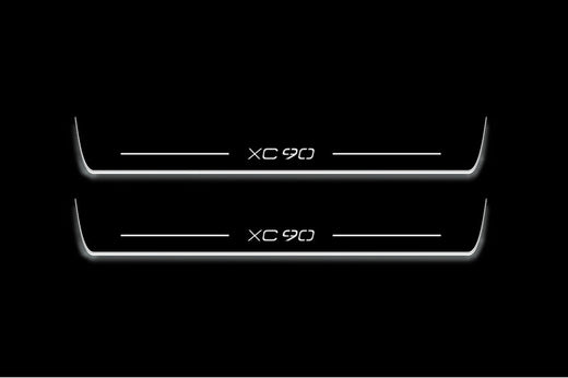 Volvo XC90 II 2015+ Stainless Steel LED Door Sills – XC90 Logo