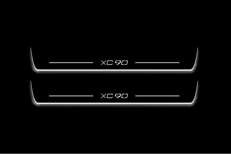 Volvo XC90 II 2015+ Stainless Steel LED Door Sills – XC90 Logo