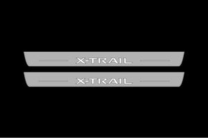 Illuminated LED Door Sill Tread Plates Nissan X-Trail T33 2021+ With X-Trail Logo Nissan Led Door Sills opdesign