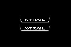 Nissan X-Trail T33 2021+ LED Door Sills Illuminated Scuff X-Trail Logo Stainless Steel Entry Guards