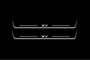 Subaru XV II 2017-2022 LED Door Sills Illuminated Scuff XV Logo Stainless Steel Entry Guards