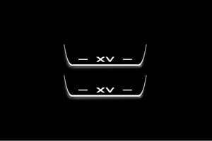 Subaru XV II 2017-2022 LED Door Sills Illuminated Scuff XV Logo Stainless Steel Entry Guards