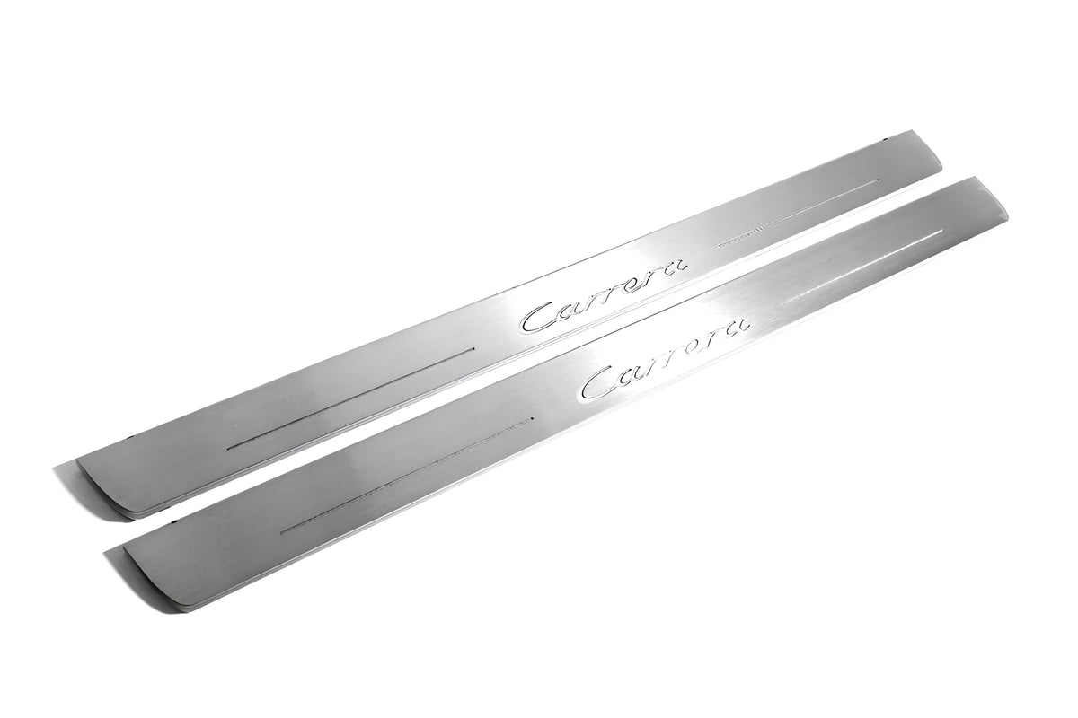 Porsche 911 (996) Carrera Stainless Steel LED sill pair shown in a catalog view; exact artwork reference, not fitment proof or an installation photograph.