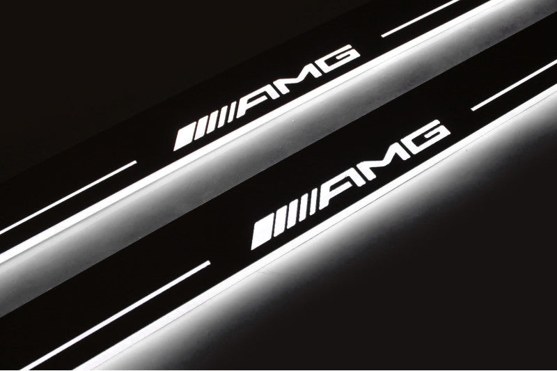 LED door sill plates illuminated car door threshold