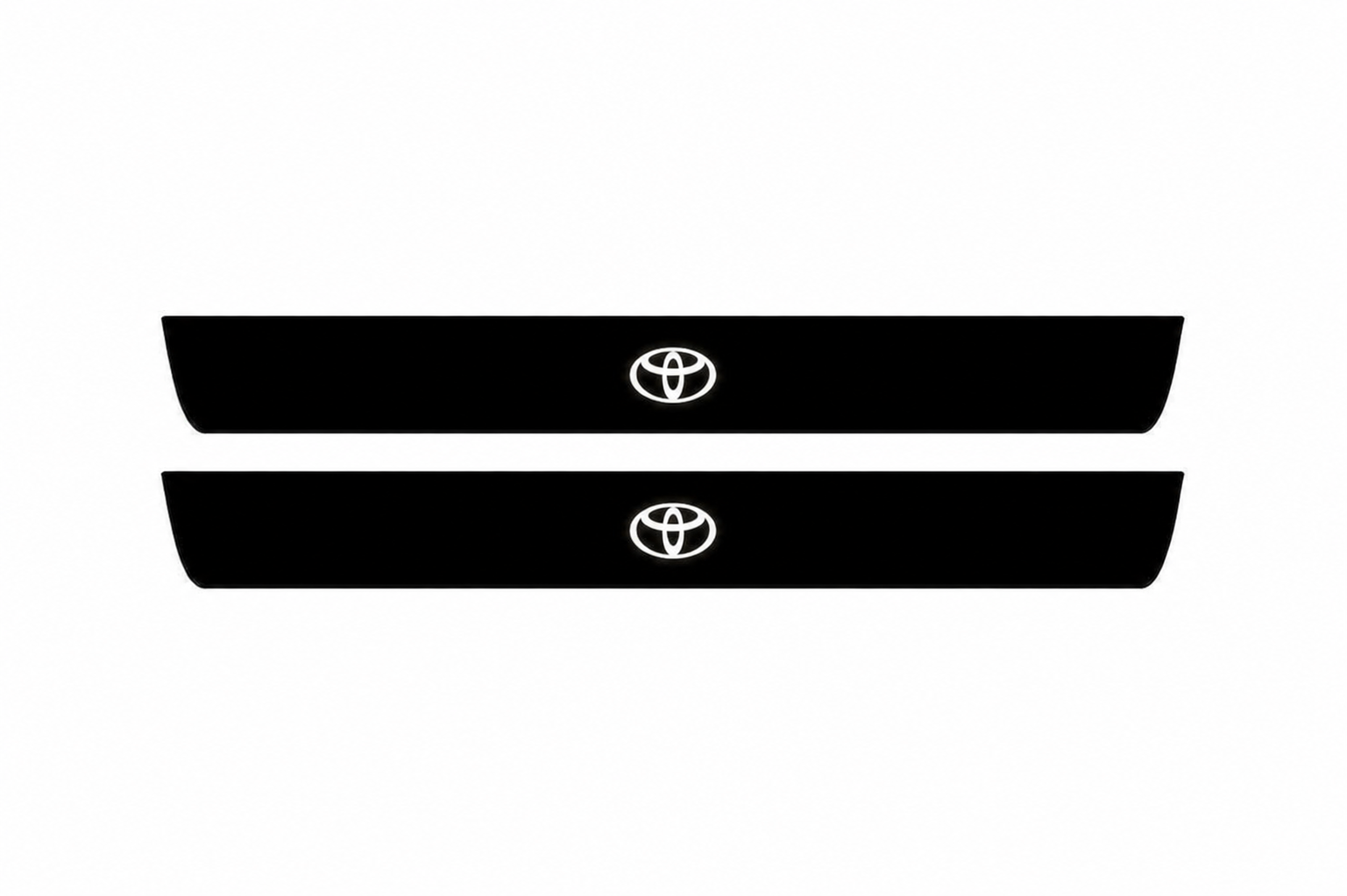 Toyota illuminated door sill introducing the editorial theme of Why We Name Our Cars