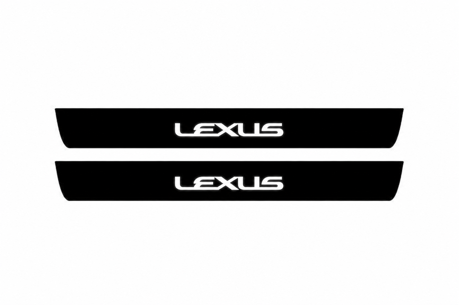 Lexus illuminated door sill introducing the editorial theme of Best Luxury Car Interior Accessories for a More Personal Cabin