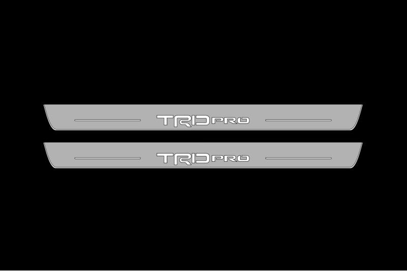 Toyota LED door sills illuminated TRD stainless steel