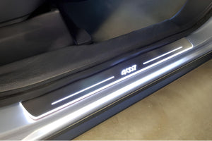 Illuminated LED Door Sill Tread Plates Peugeot 4007 2007-2012 Car Sill With Logo 4007 With 4007 Logo Peugeot Led Door Sills opdesign