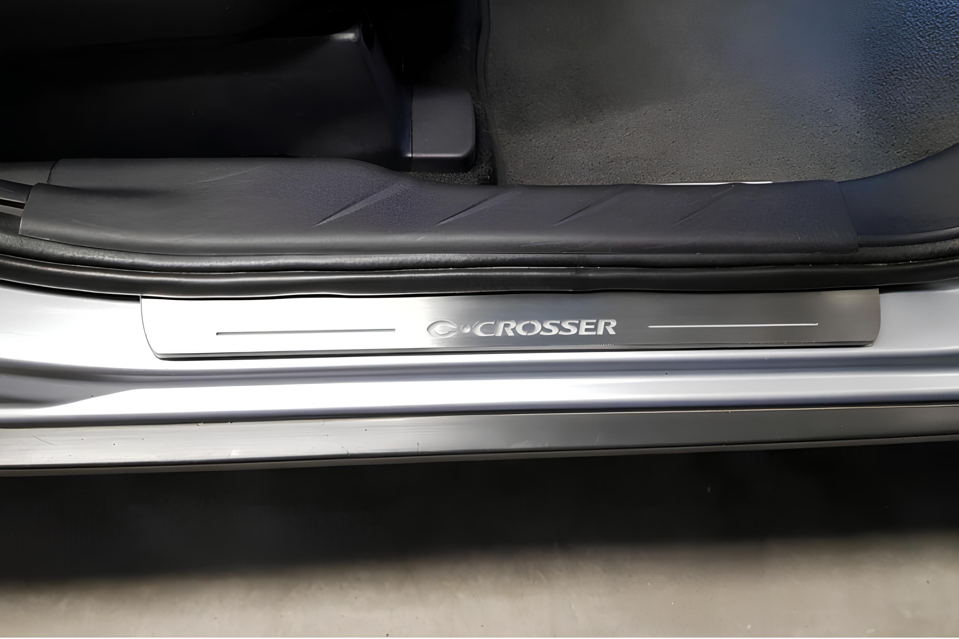 Illuminated LED Door Sill Tread Plates Citroen C-Crosser 2007-2012 With C-Crosser Logo Citroen Led Door Sills opdesign